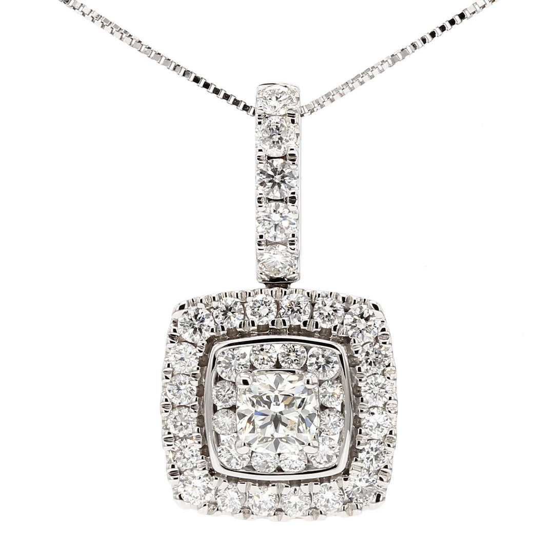 Stunning Canadian Cushion Shaped Diamond Pendant