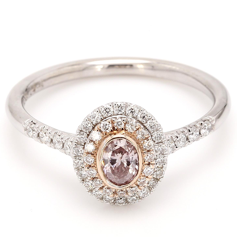 Stunning Australian Pink Round Diamond Ring