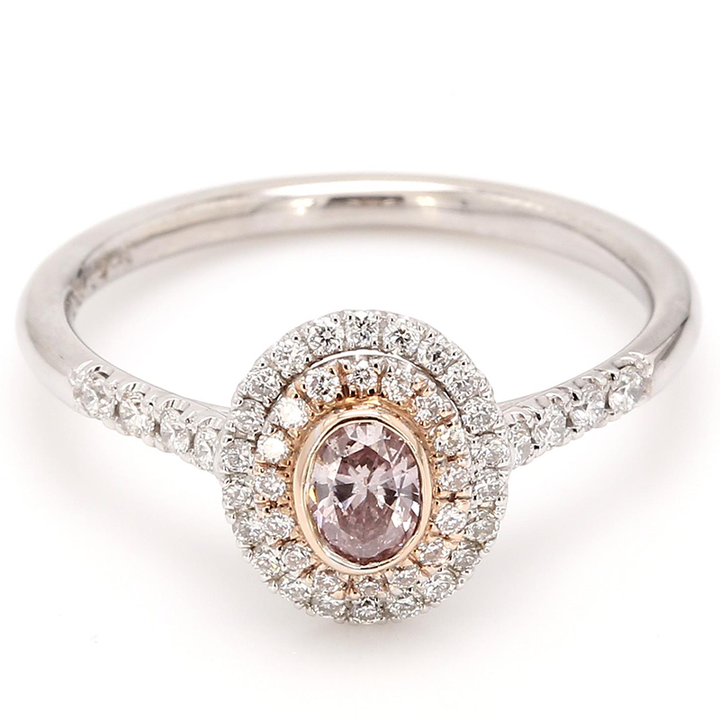 Stunning Australian Pink Round Diamond Ring