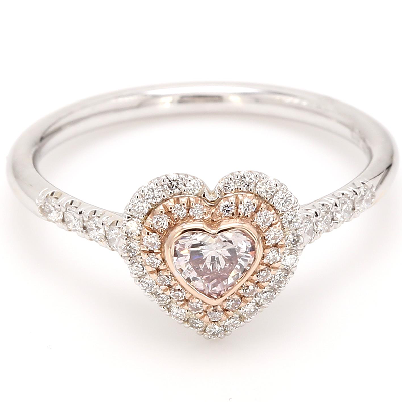 Stunning Australian Pink Heart Shaped Diamond Ring