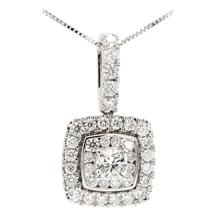 Stunning Canadian Cushion Shaped Diamond Pendant